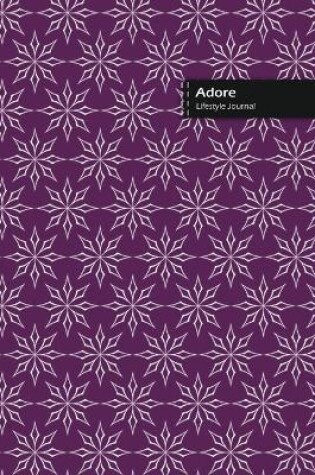 Cover of Adore Lifestyle Journal, Blank Write-in Notebook, Dotted Lines, Wide Ruled, Size (A5) 6 x 9 In (Purple)