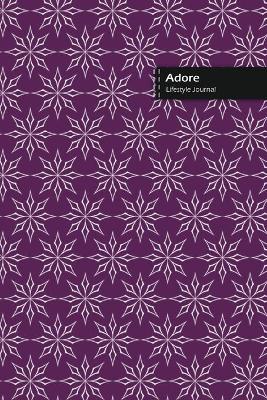 Book cover for Adore Lifestyle Journal, Blank Write-in Notebook, Dotted Lines, Wide Ruled, Size (A5) 6 x 9 In (Purple)