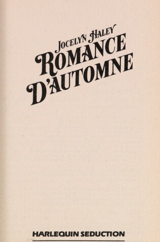 Cover of Romance d'Automne