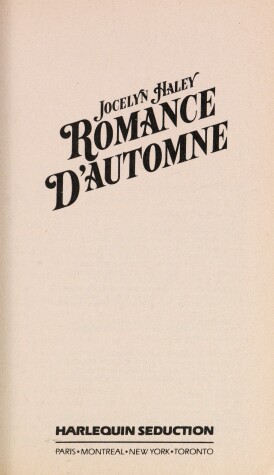 Book cover for Romance d'Automne