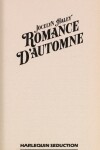 Book cover for Romance d'Automne