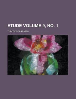 Book cover for Etude Volume 9, No. 1