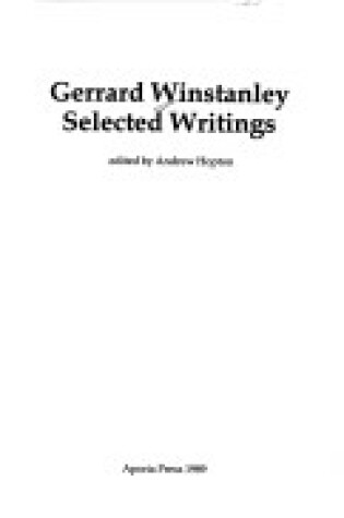 Cover of Selected Writings