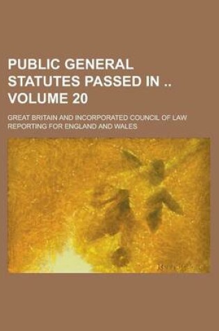 Cover of Public General Statutes Passed in Volume 20