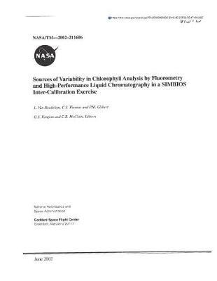 Book cover for Sources of Variability in Chlorophyll Analysis by Fluorometry and High-Performance Liquid Chromatography in a Simbios Inter-Calibration Exercise