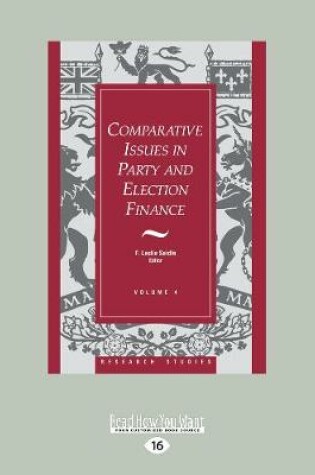 Cover of Comparative Issues in Party and Election Finance