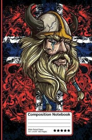 Cover of Viking Warrior Flag of Norway Composition Notebook