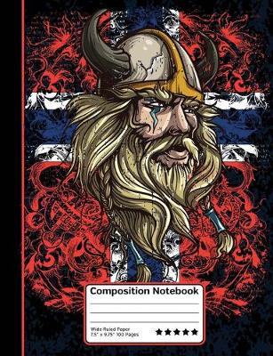 Book cover for Viking Warrior Flag of Norway Composition Notebook