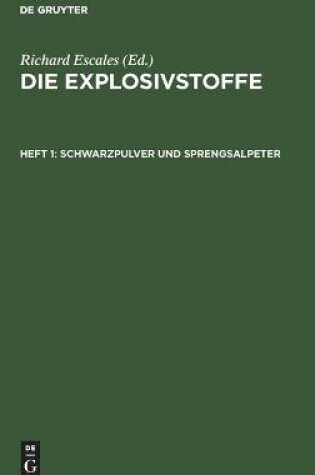 Cover of Schwarzpulver Und Sprengsalpeter