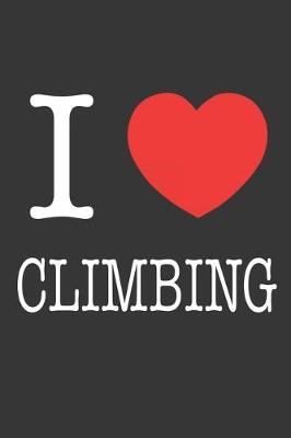 Book cover for I Heart Climbing Notebook