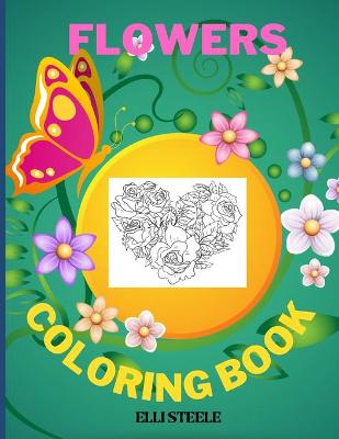 Book cover for Flowers Coloring Book