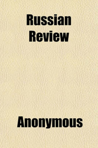 Cover of The Russian Review (Volume 2)