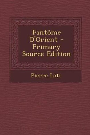 Cover of Fantome D'Orient