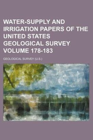 Cover of Water-Supply and Irrigation Papers of the United States Geological Survey Volume 178-183