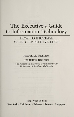 Book cover for Executive's Guide to Information Technology