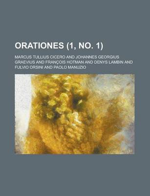 Book cover for Orationes (1, No. 1 )