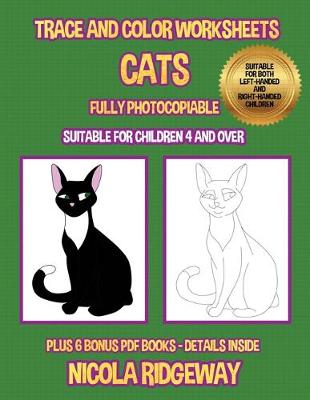 Book cover for Trace and color worksheets (Cats)