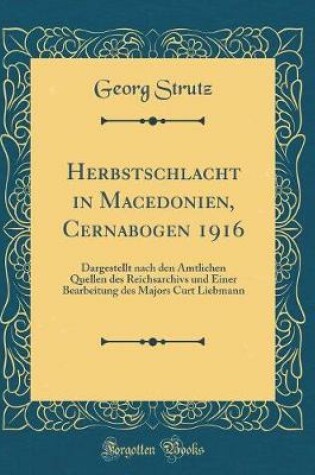 Cover of Herbstschlacht in Macedonien, Cernabogen 1916