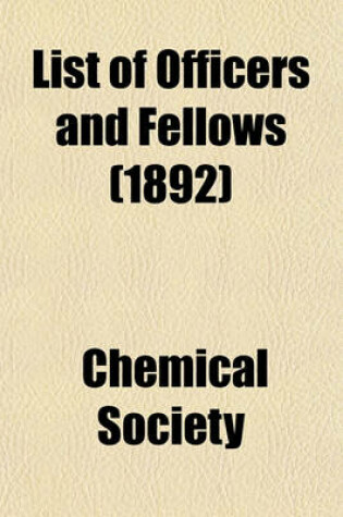 Cover of List of Officers and Fellows (1892)