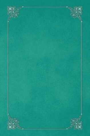 Cover of Persian Green 101 - Blank Notebook with Fleur de Lis Corners