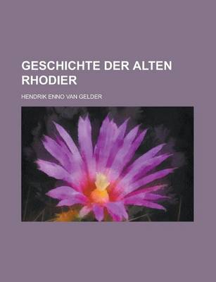 Book cover for Geschichte Der Alten Rhodier