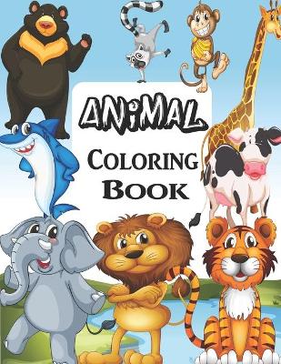 Book cover for Animal Coloring Book