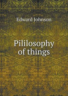Book cover for Pililosophy of things