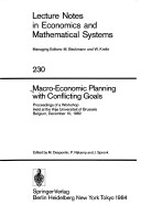 Cover of Macro-Economic Planning with Conflicting Goals