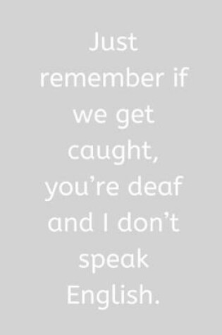 Cover of Just remember if we get caught, you're deaf and I don't speak English.