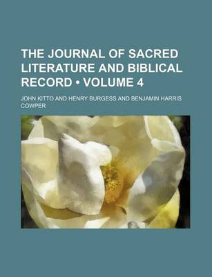 Book cover for The Journal of Sacred Literature and Biblical Record (Volume 4)