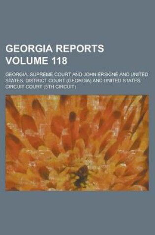 Cover of Georgia Reports Volume 118