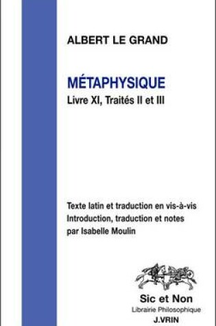 Cover of Albert Le Grand: Metaphysique