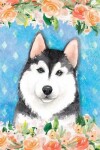 Book cover for Big Fat Bullet Style Journal Husky Dog In Flowers