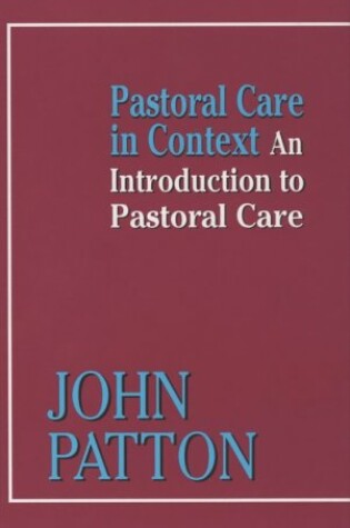 Cover of Pastoral Care in Context