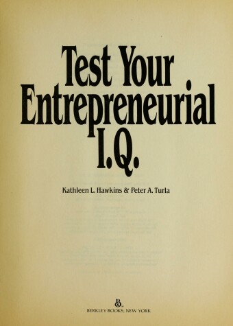 Book cover for Test Entreprene Tr