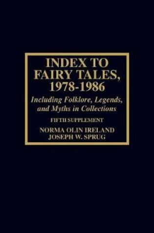 Cover of Index to Fairy Tales, 1978-1986, Fifth Supplement