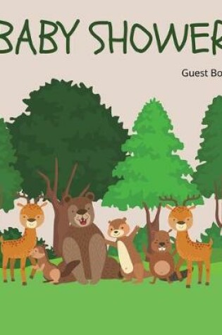 Cover of Woodland Baby Shower Guest Book (Hardcover)