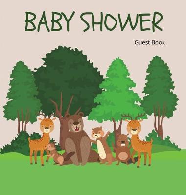 Book cover for Woodland Baby Shower Guest Book (Hardcover)