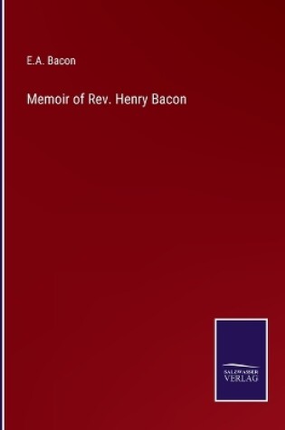 Cover of Memoir of Rev. Henry Bacon