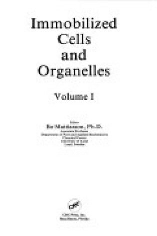 Cover of Immobilized Cells and Organelles