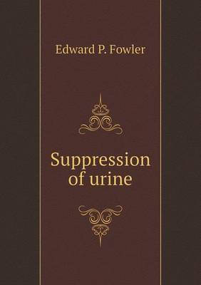 Book cover for Suppression of urine