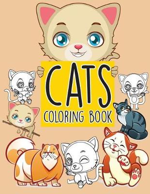 Book cover for Cats pattern doodles; Easy coloring book for kids toddler, Imagination learning in school and home