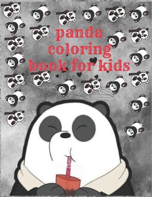 Book cover for panda coloring book for kids