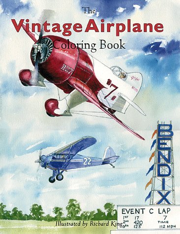 Book cover for Vintage Airplane Coloring Book