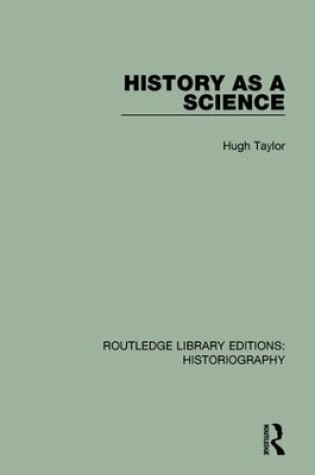 Cover of History As A Science