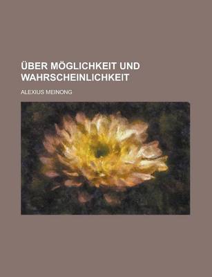 Book cover for Uber Moglichkeit Und Wahrscheinlichkeit