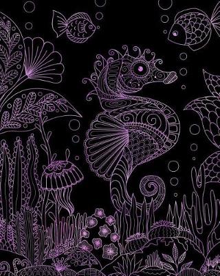 Book cover for Journal Notebook Seahorse Drawing 7