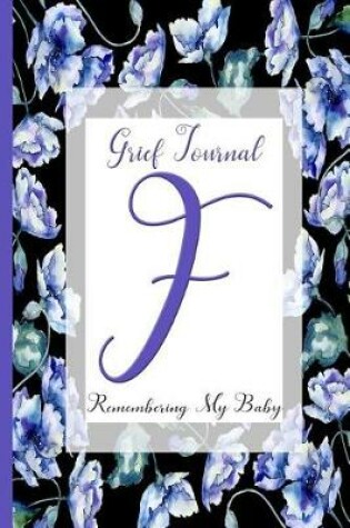 Cover of Blue Watercolor Flowers, Monogram Letter F