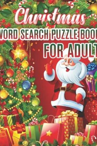 Cover of Christmas Word Search Puzzle book For Adult