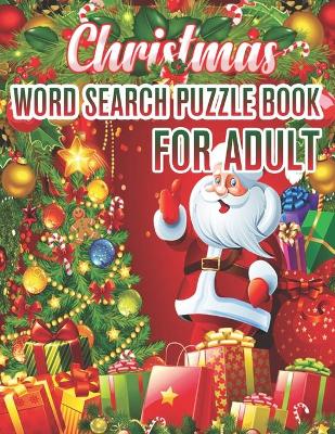 Book cover for Christmas Word Search Puzzle book For Adult